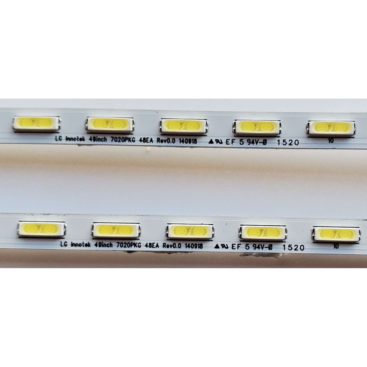 KIT DE LED'S  PARA TV SONY ((2 PIEZAS)) NUMERO DE PARTE 49inch 7020PKG 48EA Rev0.0 140918 / PANEL SYV4941 / MODELO XBR-49X830C - Imagen 2